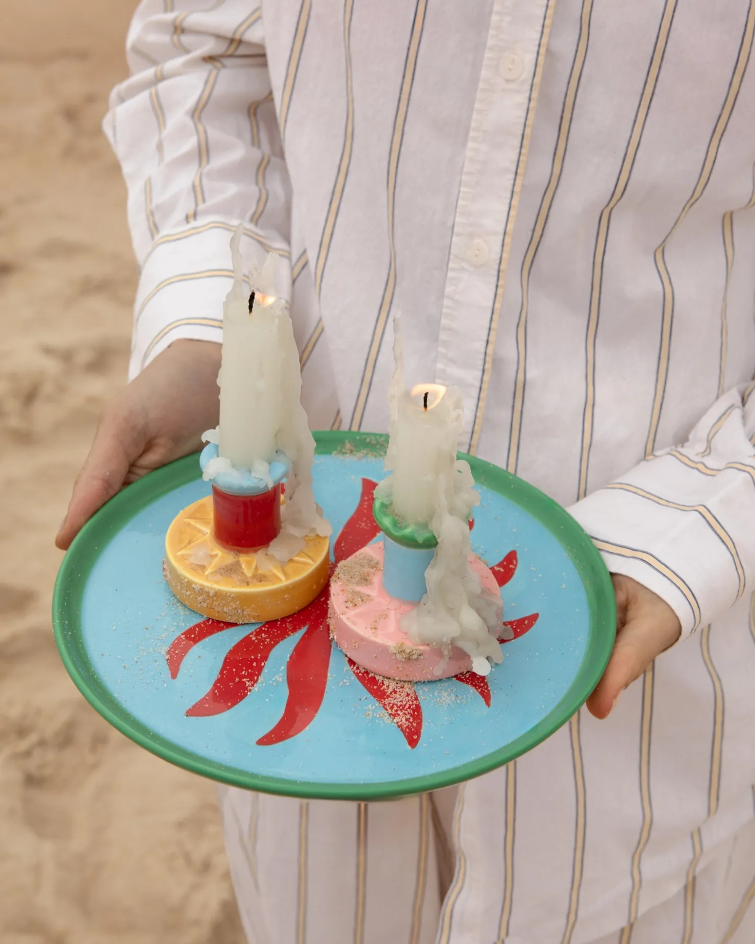 motel_a_miio_x_isismaria_brisa_candleholder_pink_blue_9.webp Motel a Miio Kerzen Und Kerzenständer^ X Isis-Maria Brisa Candleholder Pink Blue rosa blau