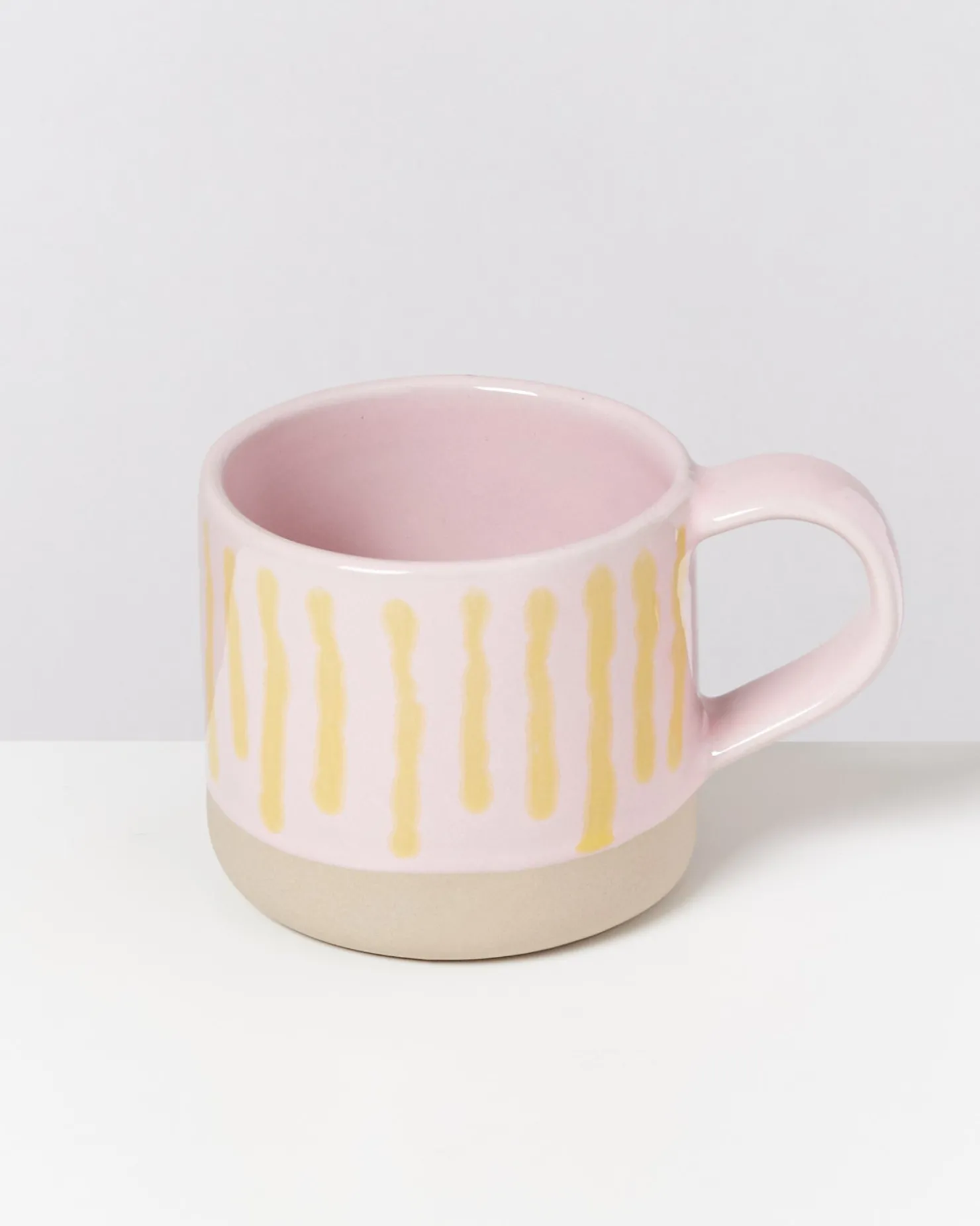 Motel a Miio Große Tassen^Nódoa - Mug pink yellow striped