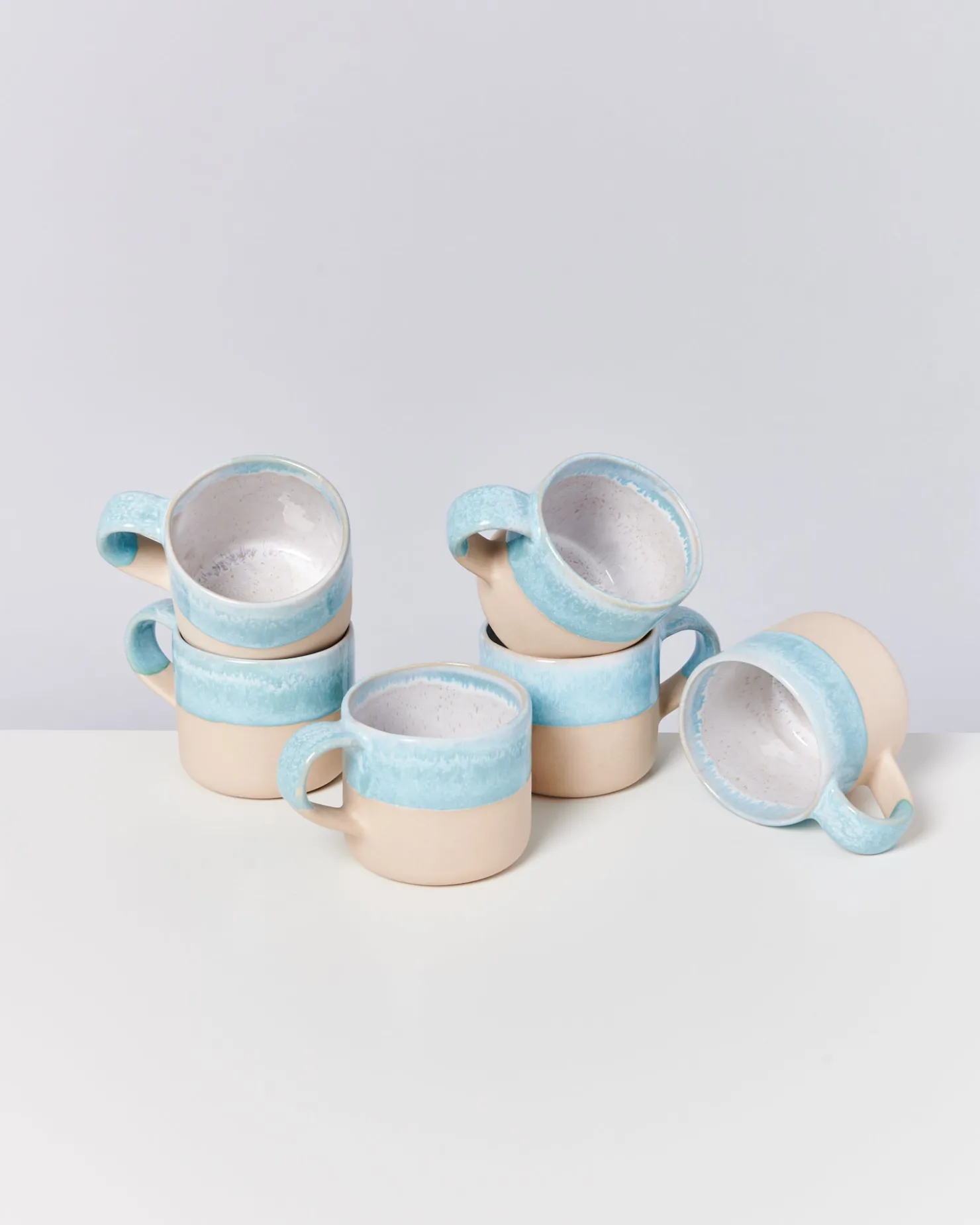 Motel a Miio Tassen-Sets^Nódoa - Set Of 6 Mugs blue dipped