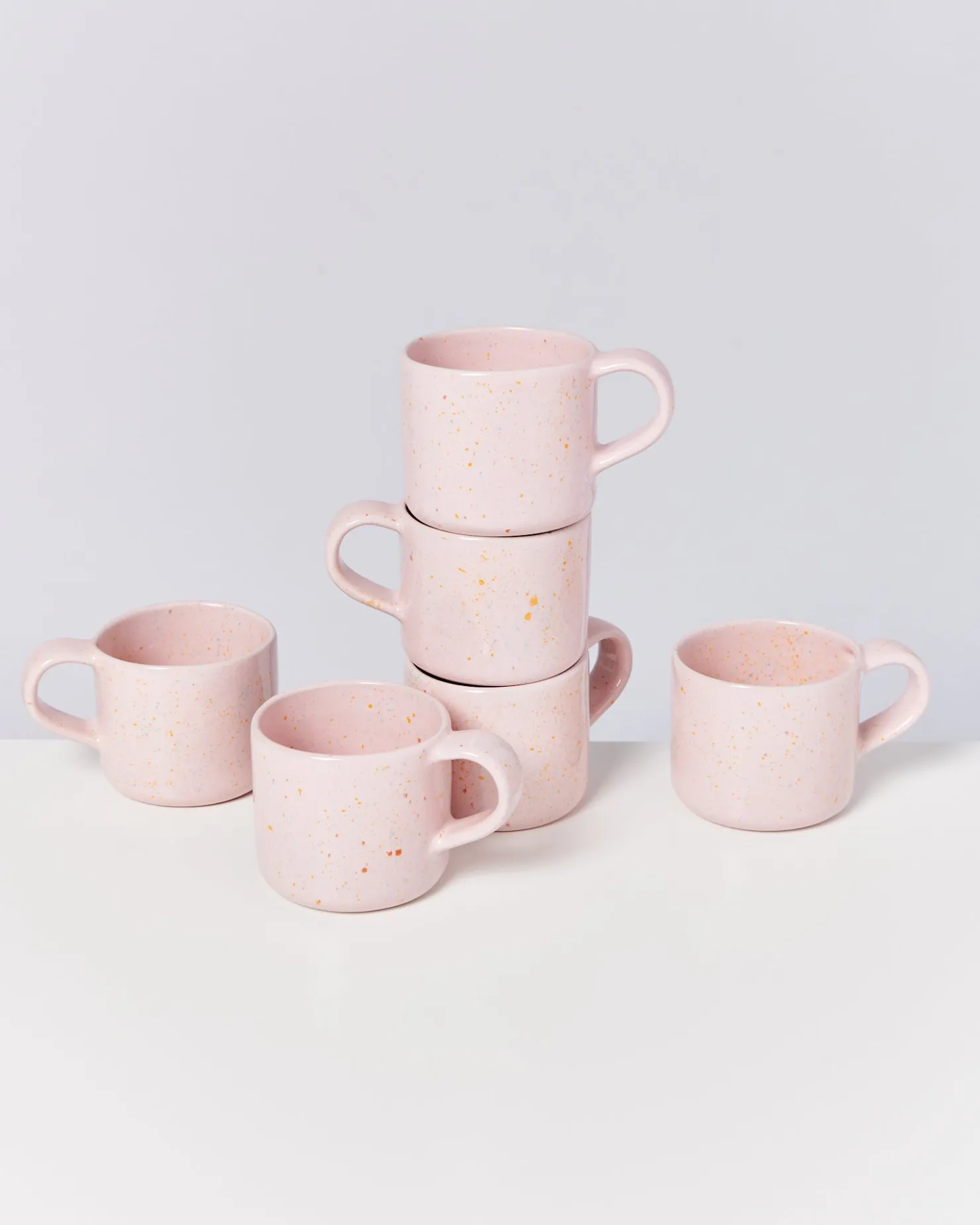 Motel a Miio Tassen-Sets^Nódoa - Set Of 6 Mugs Pink Speckles rosa gesprenkelt