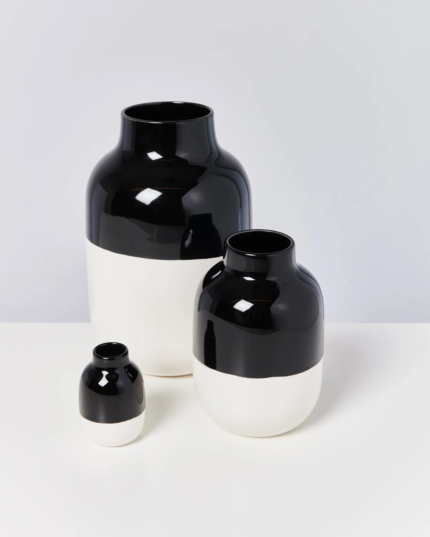Motel a Miio Mittlere Vasen^Nuno Vase M - Black White schwarz weiß