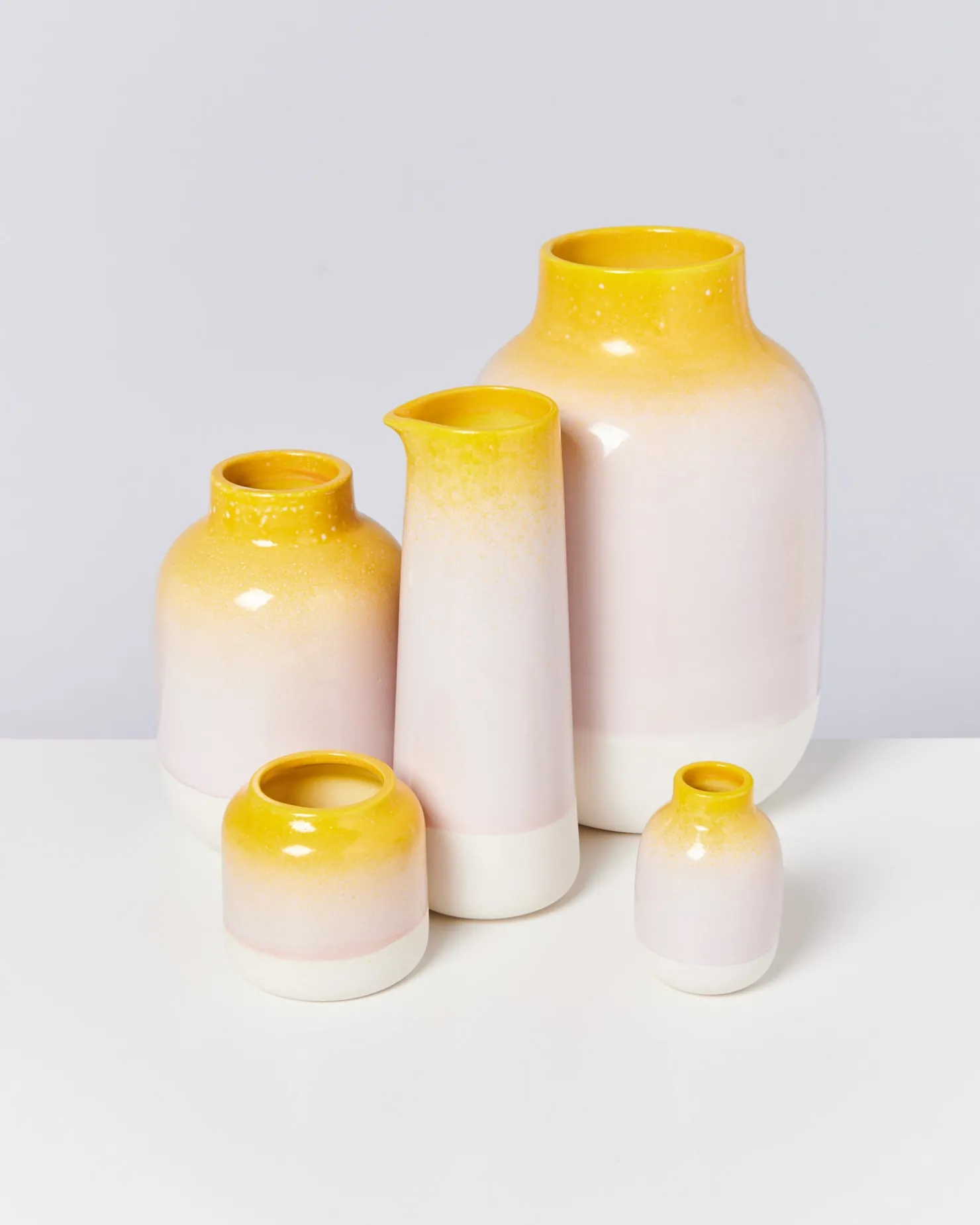 Motel a Miio Mittlere Vasen^Nuno Vase M - Yellow Rose Speckled yellow speckled with pink