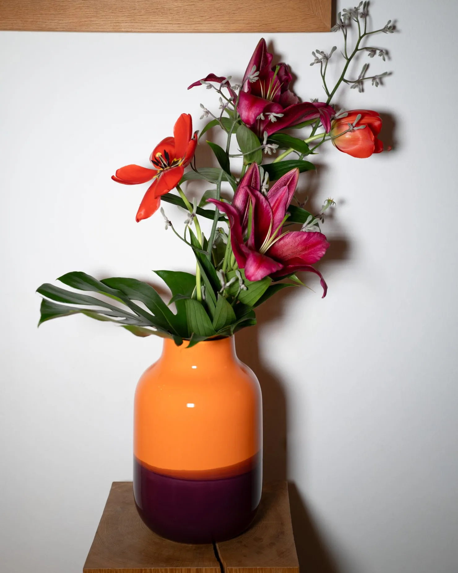 Motel a Miio Mittlere Vasen^Nuno Vase M Orange Darklilac orange dunkellila