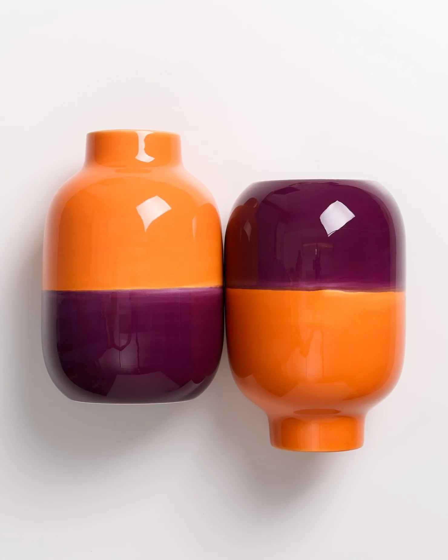 nuno_vase_m_orange_darklilac_5.webp Motel a Miio Mittlere Vasen^Nuno Vase M Orange Darklilac orange dunkellila