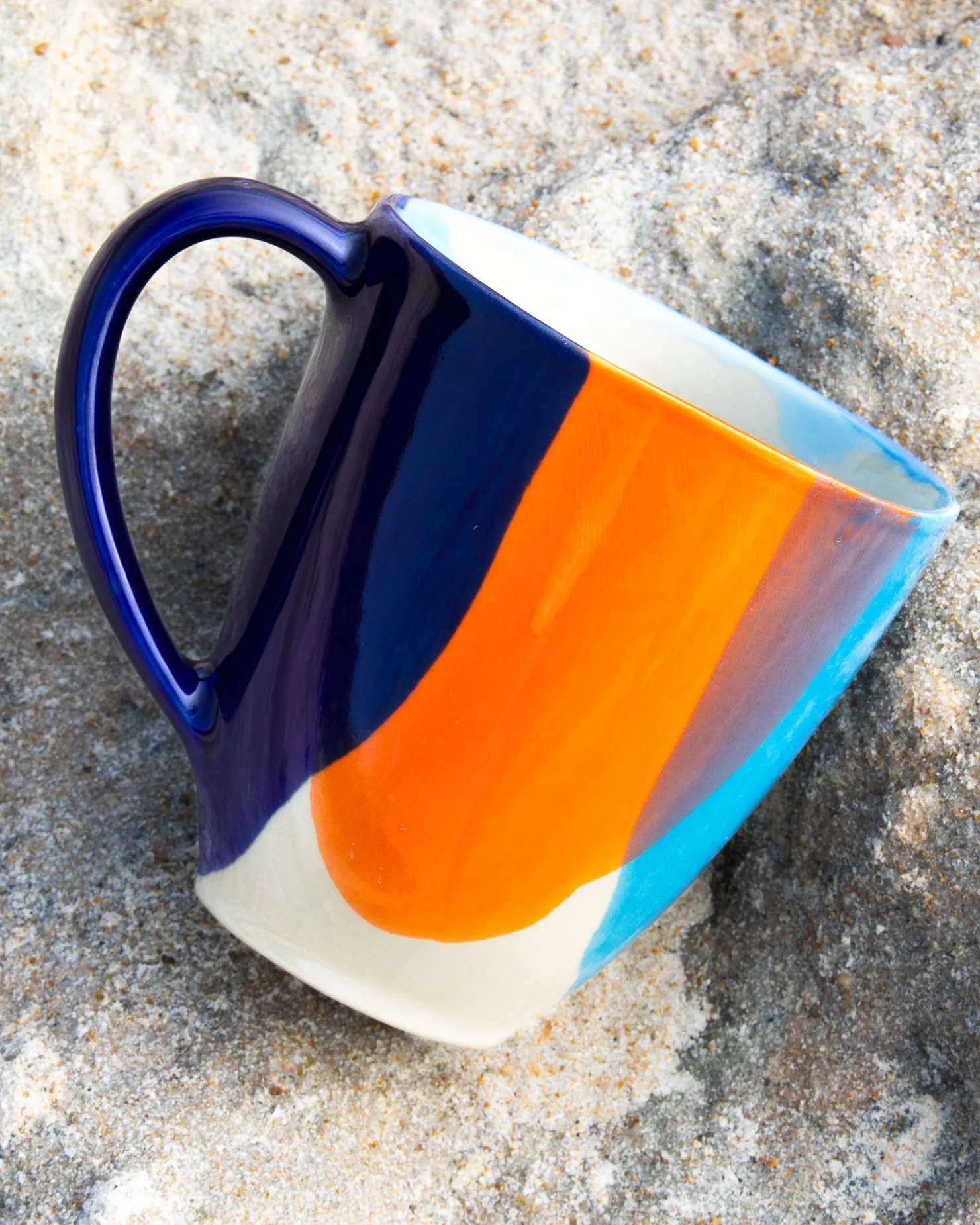 Motel a Miio Große Tassen^Pintor Mug Large Blue Orange blau orange