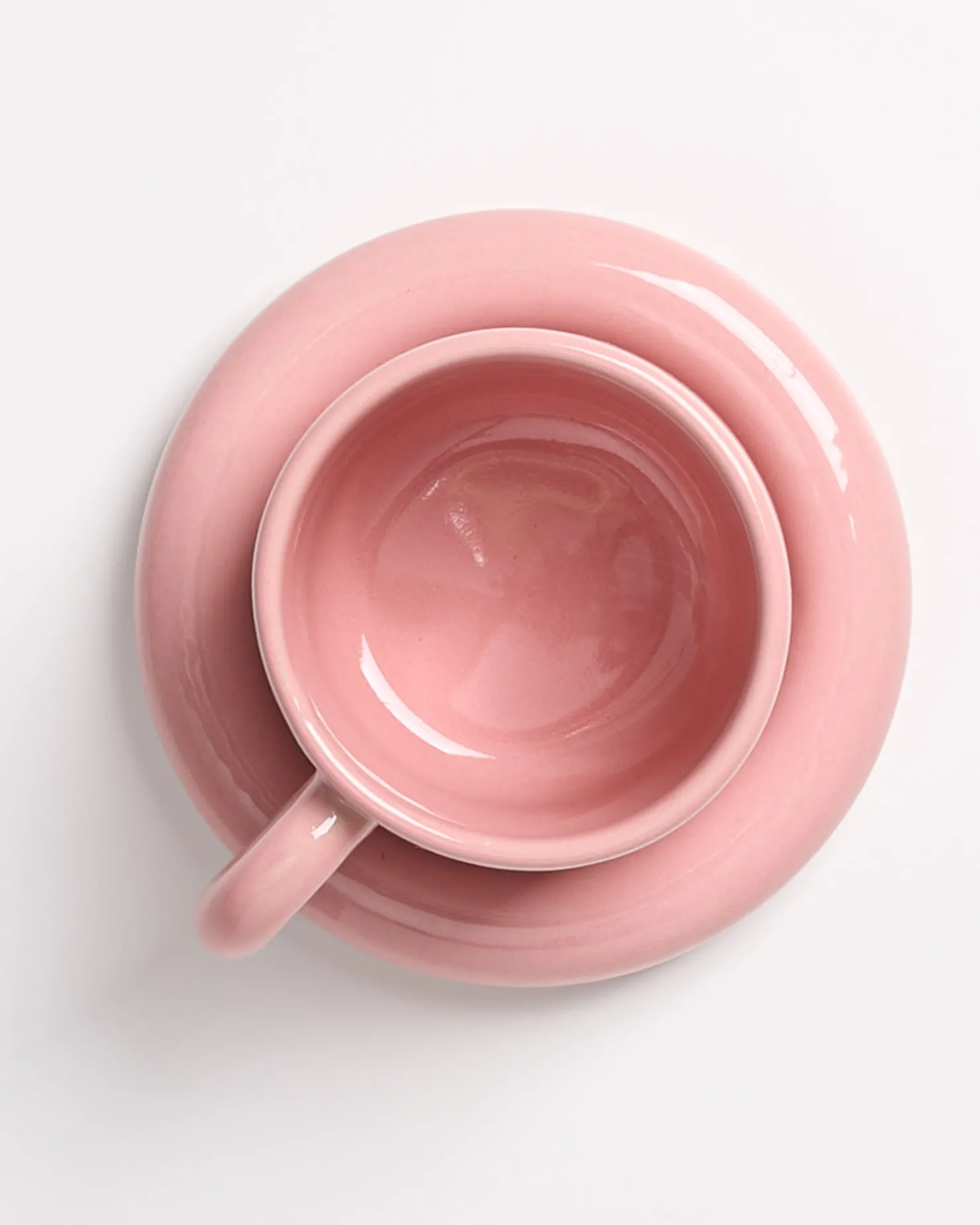 Motel a Miio Untertassen^Seia Cup & Saucer With Heart Pink sand