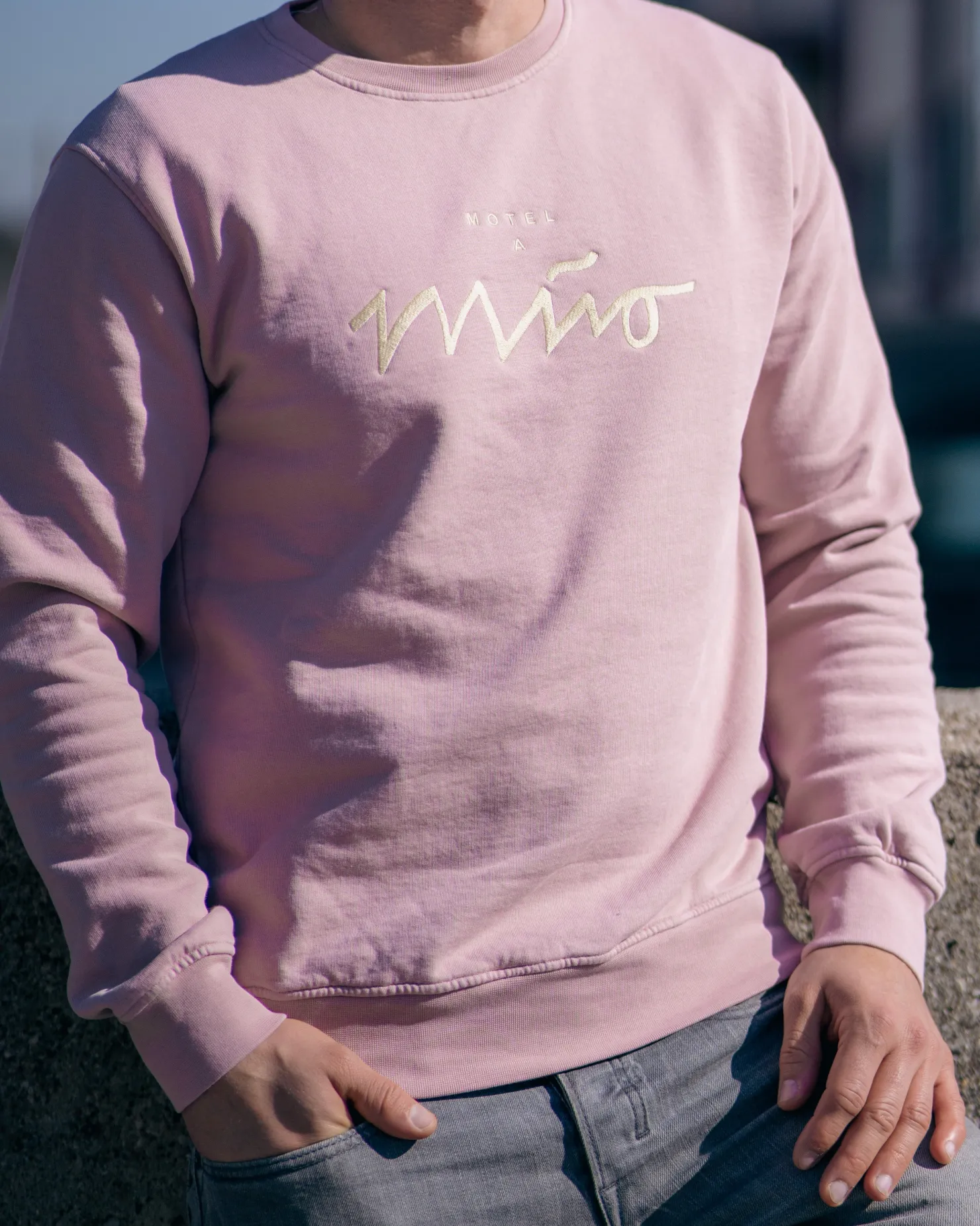 Motel a Miio Sweatshirts^Sweatshirt Men Rose Yellow rosé gelb